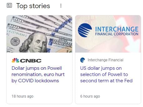 Usd Headlines 11 2 21 - Market Update 11/22 - The Powell Top?