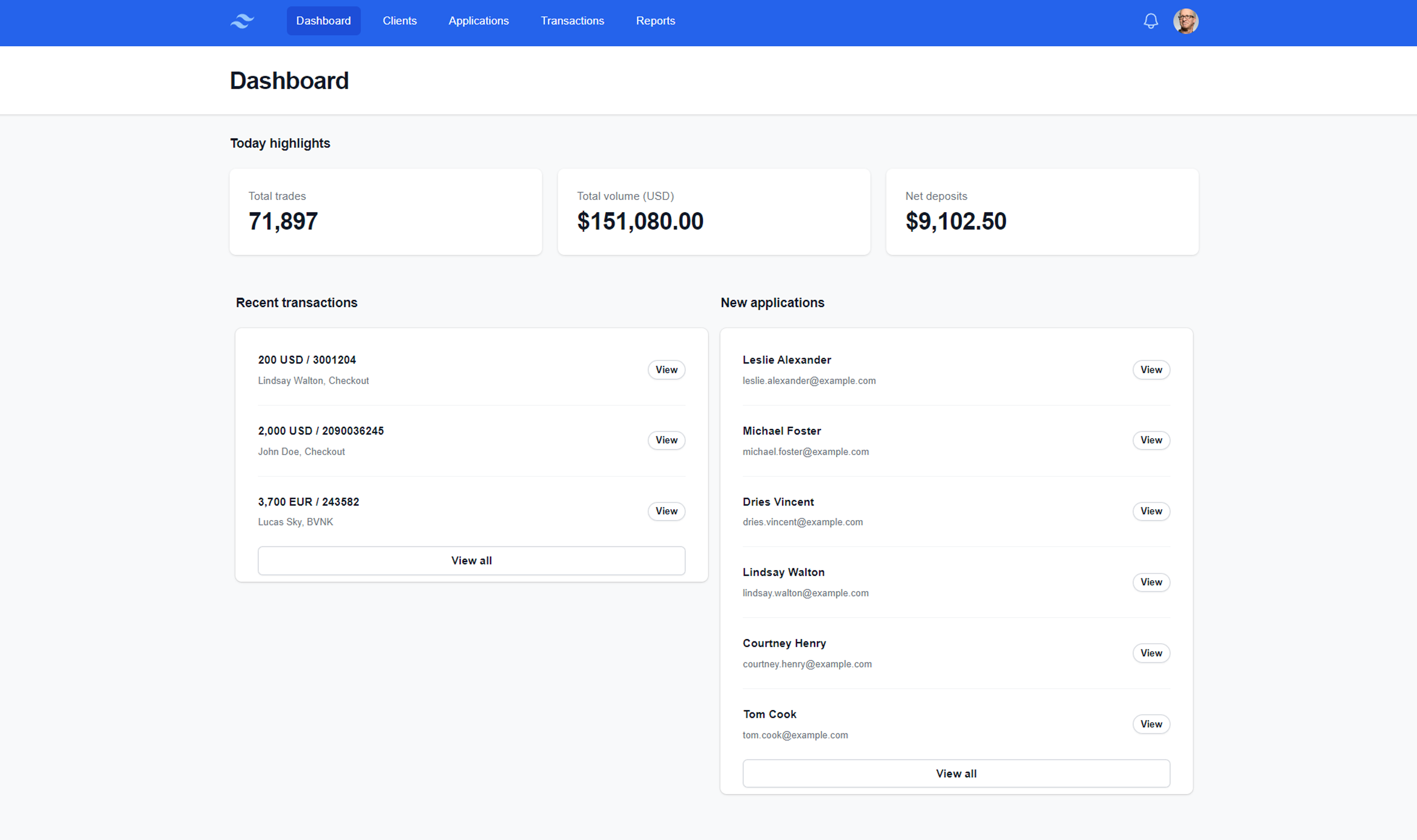 White-label brokerage admin dashboard